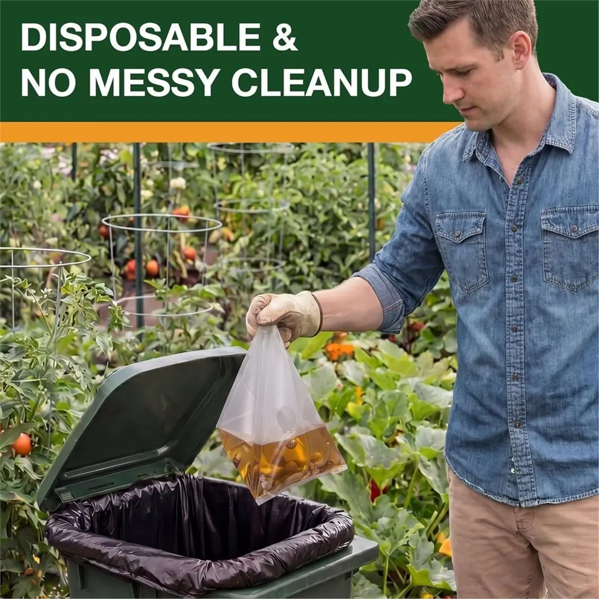 Home Tool  & Snail Trap Bags Set, Disposable Physical Catcher, for Outdoor Use in Yard, Lawn, and Vegetable Garden, 40PCS