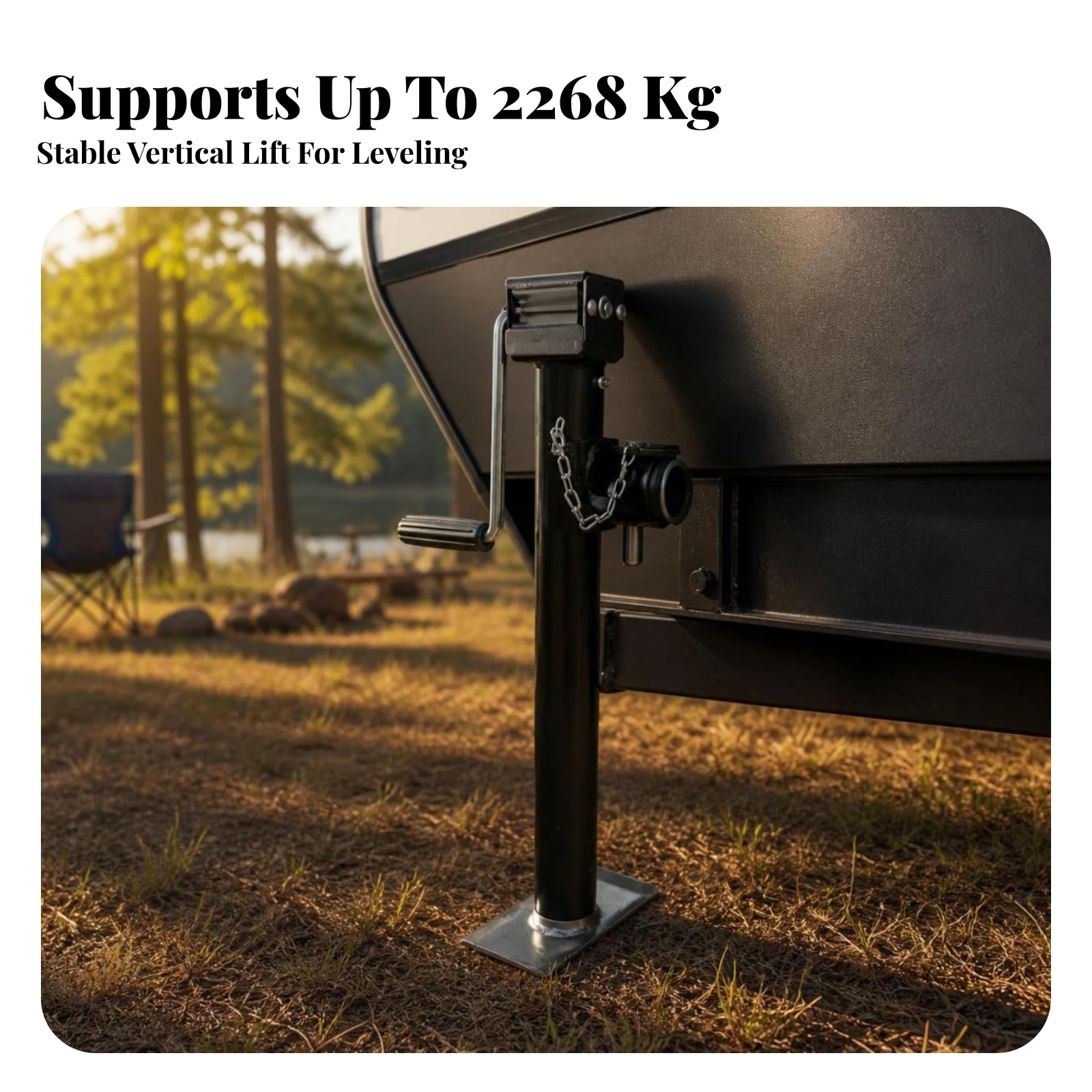 Side-Wind Trailer Jack Compact Weld-on Trailer Jack for Parking Support