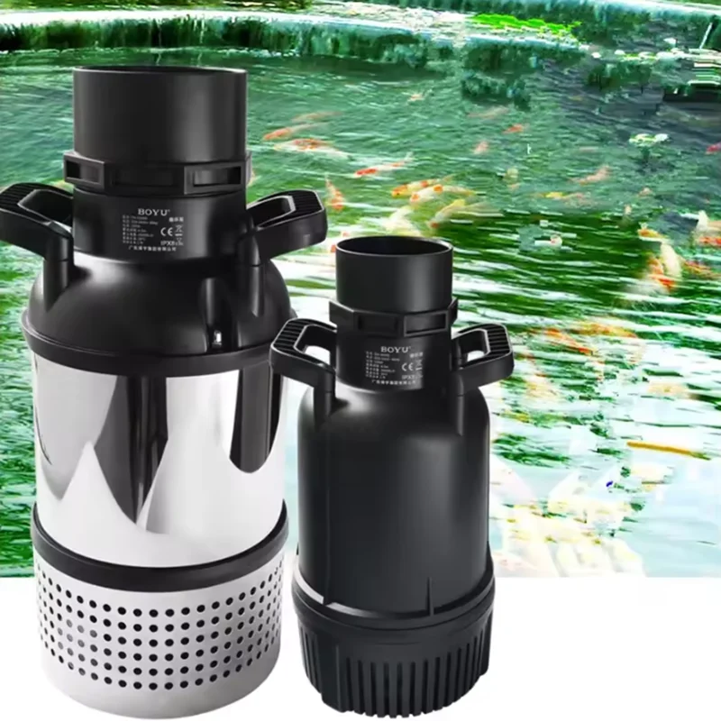 BOYU SH/TH16000-500L Rectangle Aquarium Submersible Water Pump Fish Pond Eco Friendly Quiet 500W 220-240V Stainless Steel Bottom