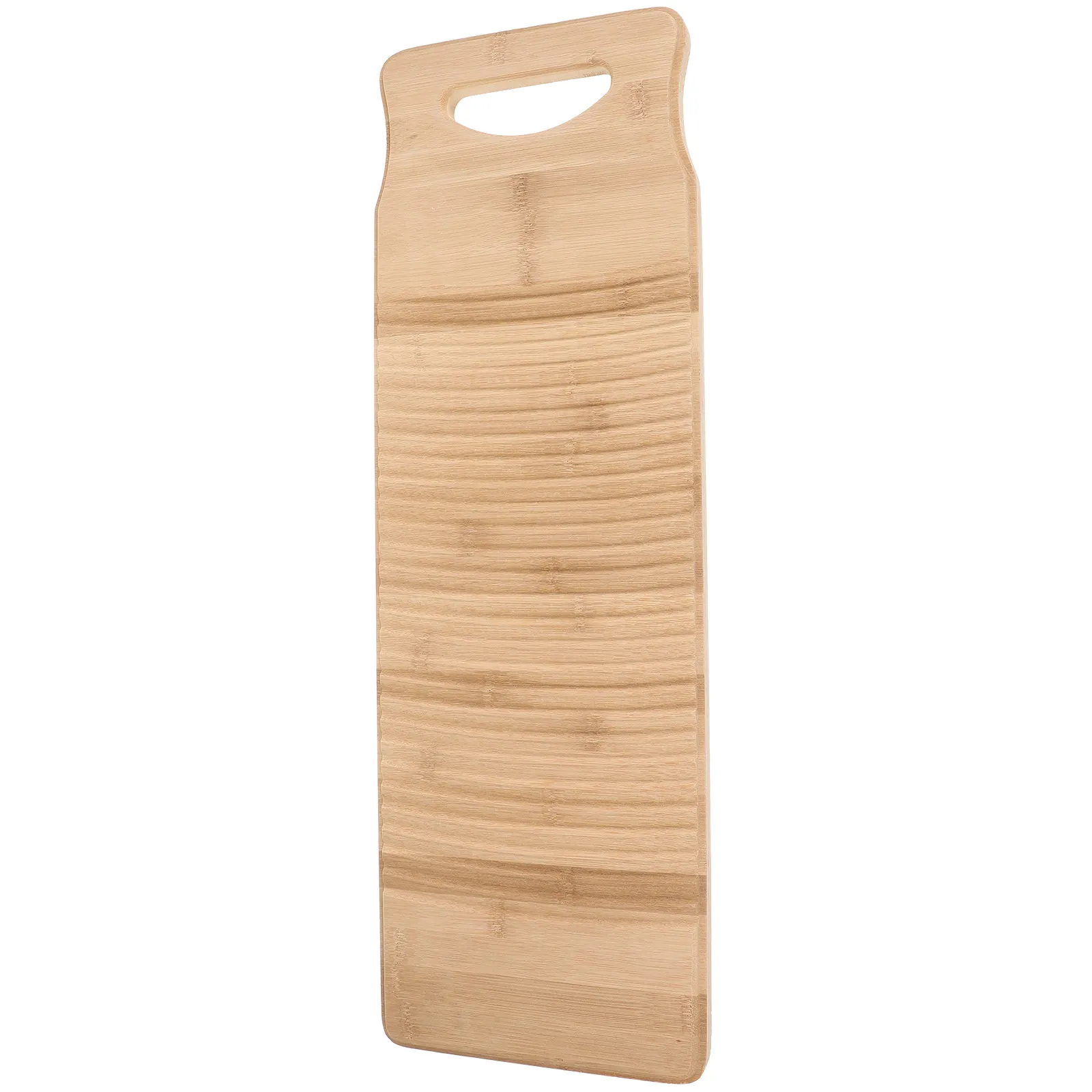 

60Cm Thickened Bamboo Washboard Anti-Slip Laundry Scrubbing Board for Home Use Heavy-Duty Material Wave Texture