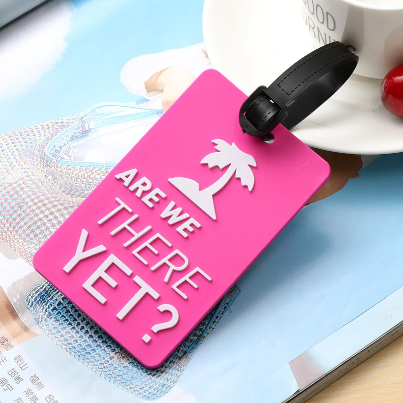 Cool Slogan Travel Accessories Creative Luggage Tag Silica Gel Suitcase ID Address Holder Baggage Boarding Portable Labels