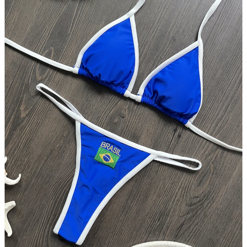 

2026 Spring/Summer Short Women's Summer Set Underwear Beach Sexy Clothing Y2K Women's Set Brazilian Embroidered Underwear