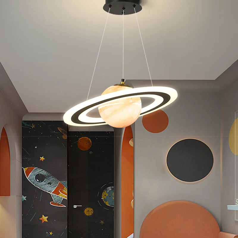 Scandinavian pendant light Children'S planet light For Boys Room Living Room Acrylic Star Indoor Decor kids room decoration ligh