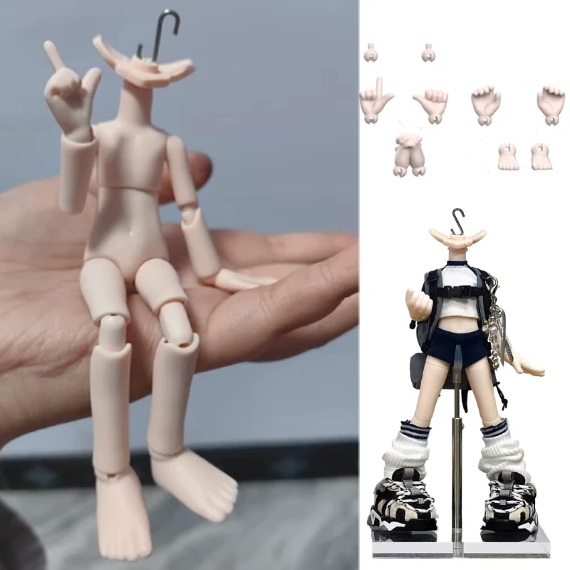 

In Stock 1/12 Scale Bjd Doll Body Multi Joint Movable Articulated Nude Body For Custom Dolls 4 Skin Tones Available Plain White