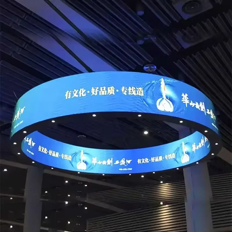 Digital Wall Display Curve  Screen Pillar Led Screen  Video Panel Screen Soft Curved Flexible  Display