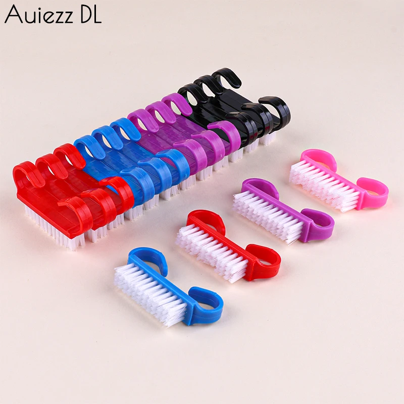50 Teile/satz Nagel Reinigung Pinsel Staub Entferner Nagel Zubehör Rosa Griff Kunststoff Pinsel Pediküre Maniküre Make-Up Pinsel