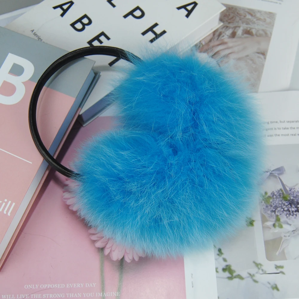 Novo inverno real pele de raposa earmuffs para mulheres lenços de pele de raposa natural dupla utilização genuíno mais quente pelúcia earfuff ao ar livre cachecol de pele sólida