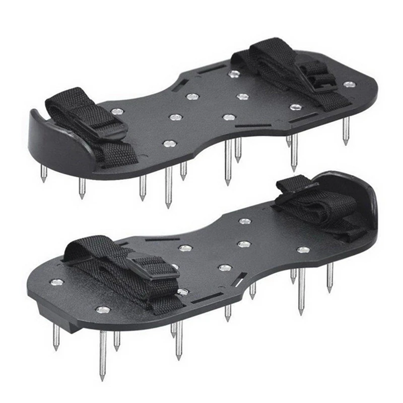 

1 Pair Of Garden Grass Scarifying Shoes 4.2CM Lawn Spikes Scarifying Shoes Self-Leveling Epoxy Tools Black