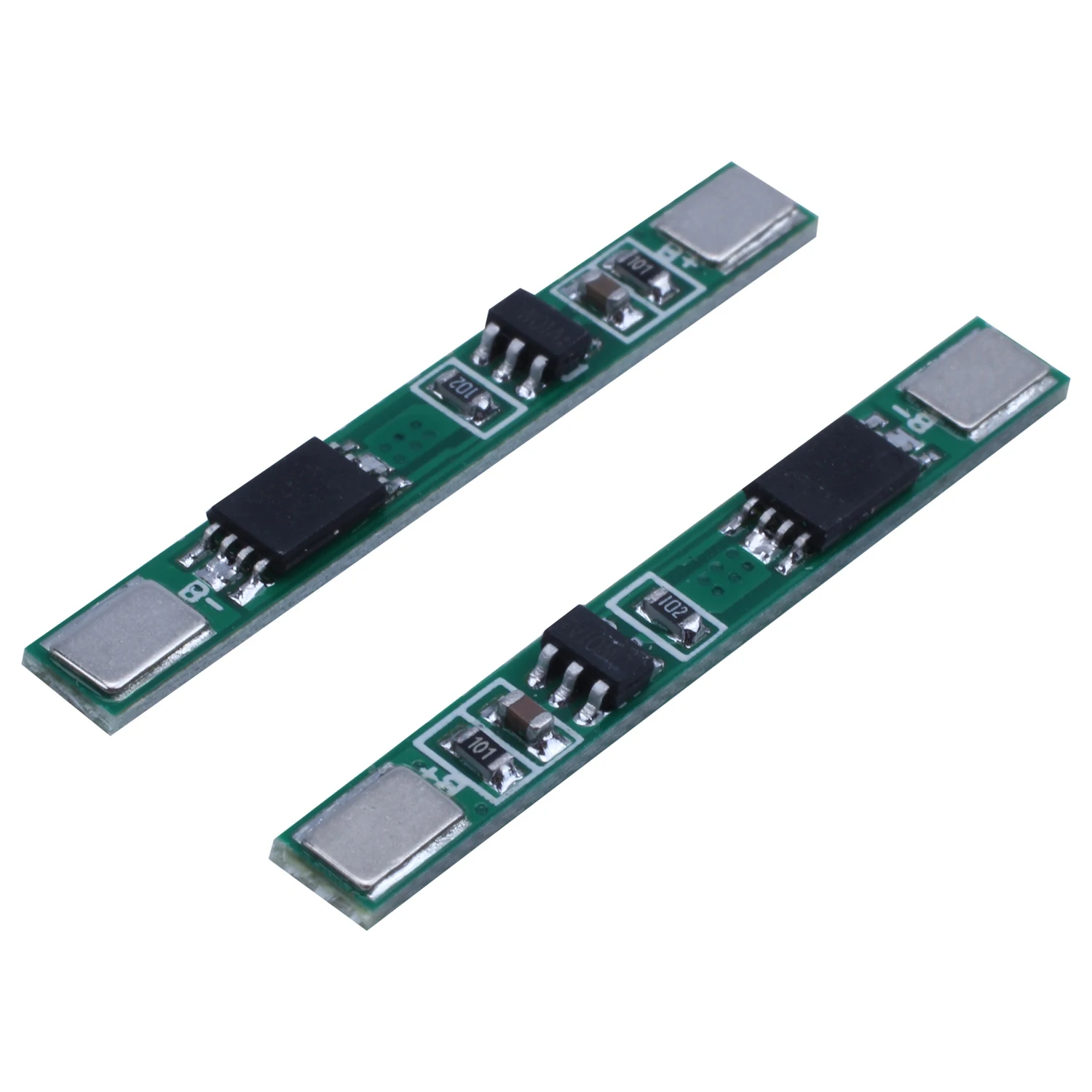 

ABUO10 pcs 1S 3.7V 4A li-ion BMS PCM 18650 Battery Protection Board PCB for 18650 lithium ion li Battery Double MOS