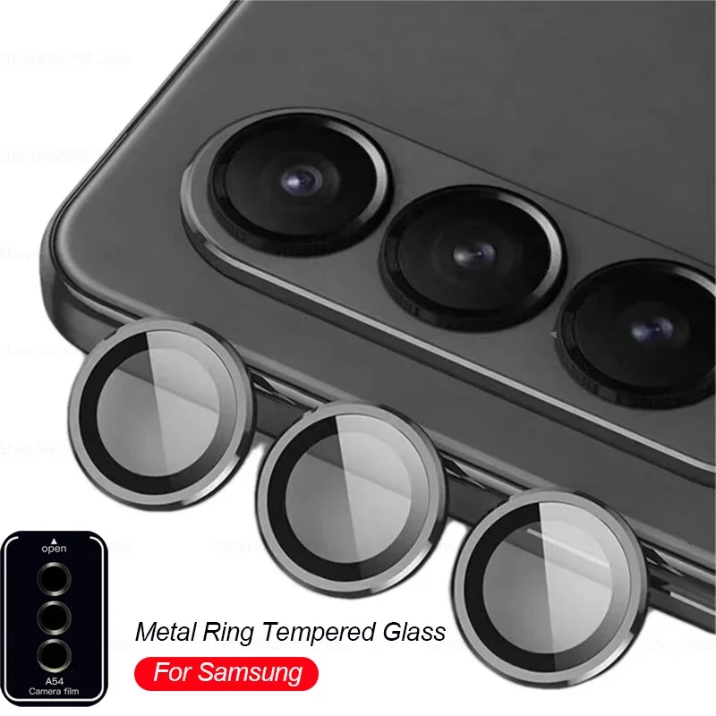 Metal Cover Galaxy S23 FE Camera Screen Protector Rear Lens Glass Ring For Samsung A54 A34 A14 A24 A13 A25