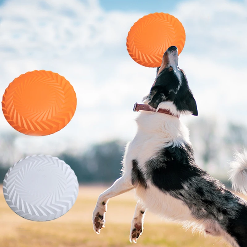 Fliegende Scheibe für Hunde, Hundeflyer-Spielzeug, reißfest, weiches Material, lustige fliegende Untertasse