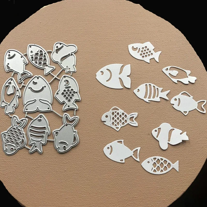 Fishes Metal Cutting Dies Stencils for DIY Scrapbooking/photo Album stamps Decorative Embossing  Paper