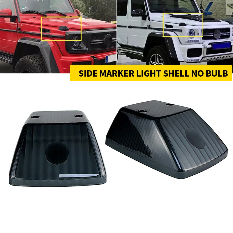 

2Pcs Gloss Black Front Turn Signal Lamp Lenses For 1986-2018 Mercedes W463 G-Class G500 G550 G55 G63 G65,OE-Spec Replacement