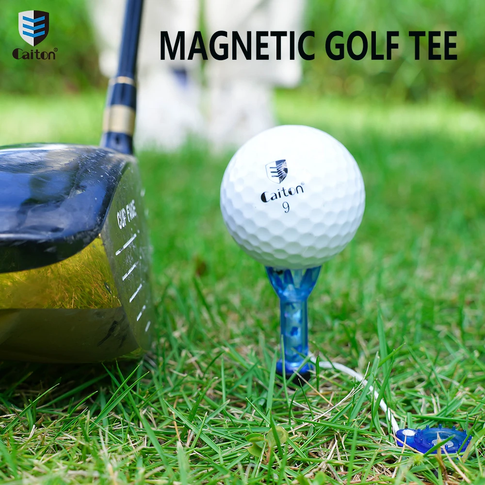 Caden Golf Metal Tee, 1pc 2.8-Inch Tricolor Optional Magnetic Removable Tee, Durable, Low Friction, Indoor / Outdoor Golf Tee