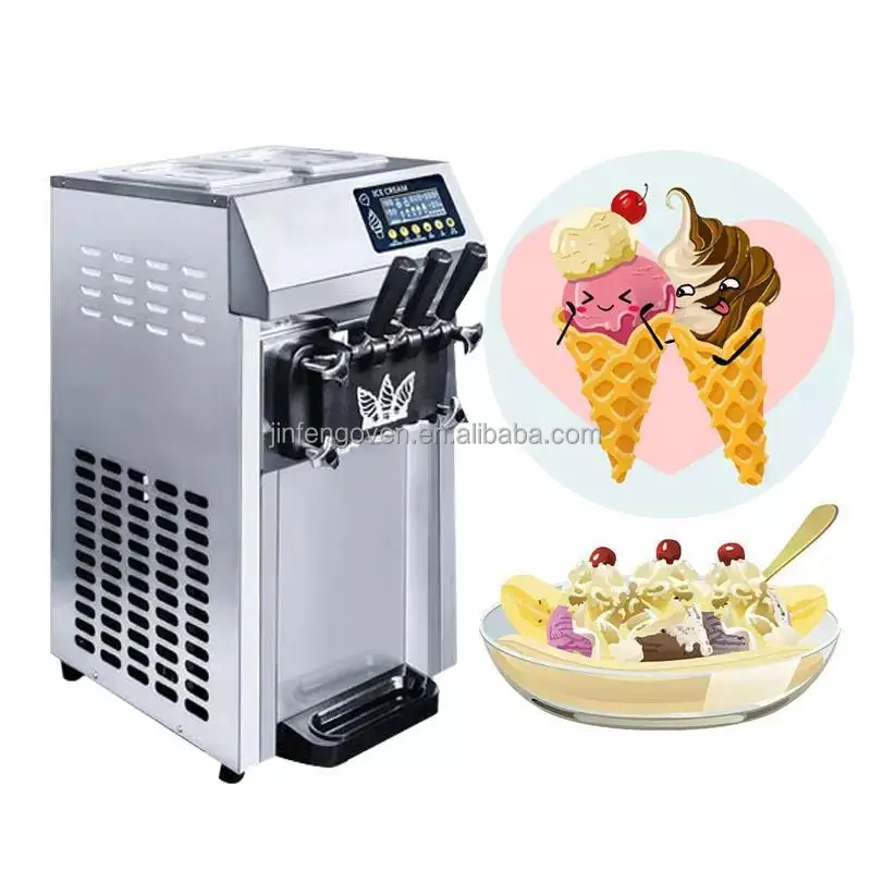 

Automatic Electric Pre-cooling Soft Ice Cream Machine Commercial Ice Cream Machine for Sale