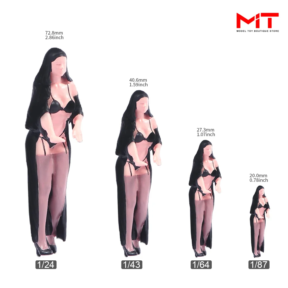 راهبة بيكين شخصية سيارة مرسومة يدويًا ، تمثال ديوراما ، نموذج دمية صغيرة ، دعامة مشهد ، 1: 87 ، ديكور ، 24