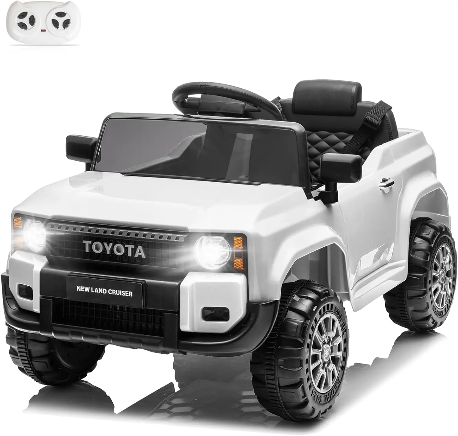 12V 乗用車、リモコン付き幼児用ライセンス電気トラック、開閉可能なドア付き子供用バッテリーカー、3 スピード、LED