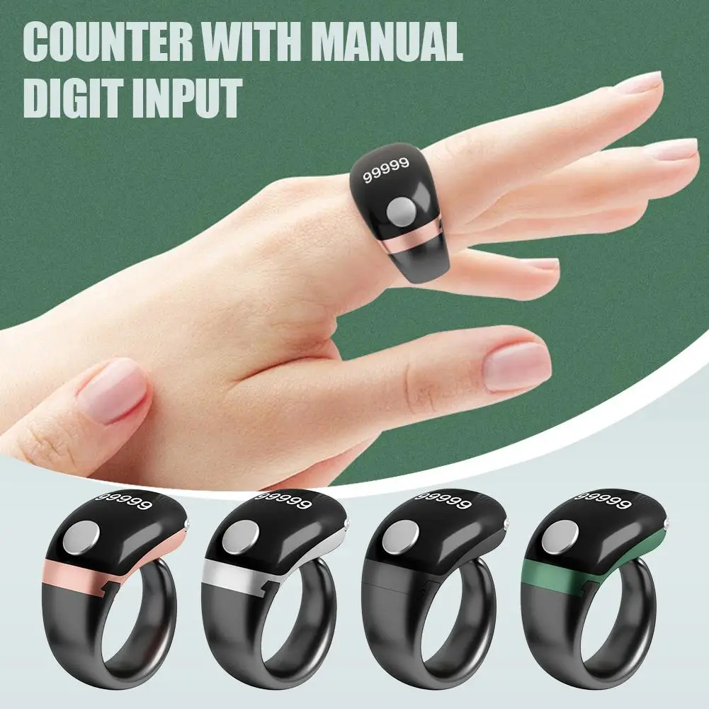 

Smart Digital Display Counting Ring - Bluetooth Electronic Finger Counter Hand Press Time Reminder Portable Digital Tracking