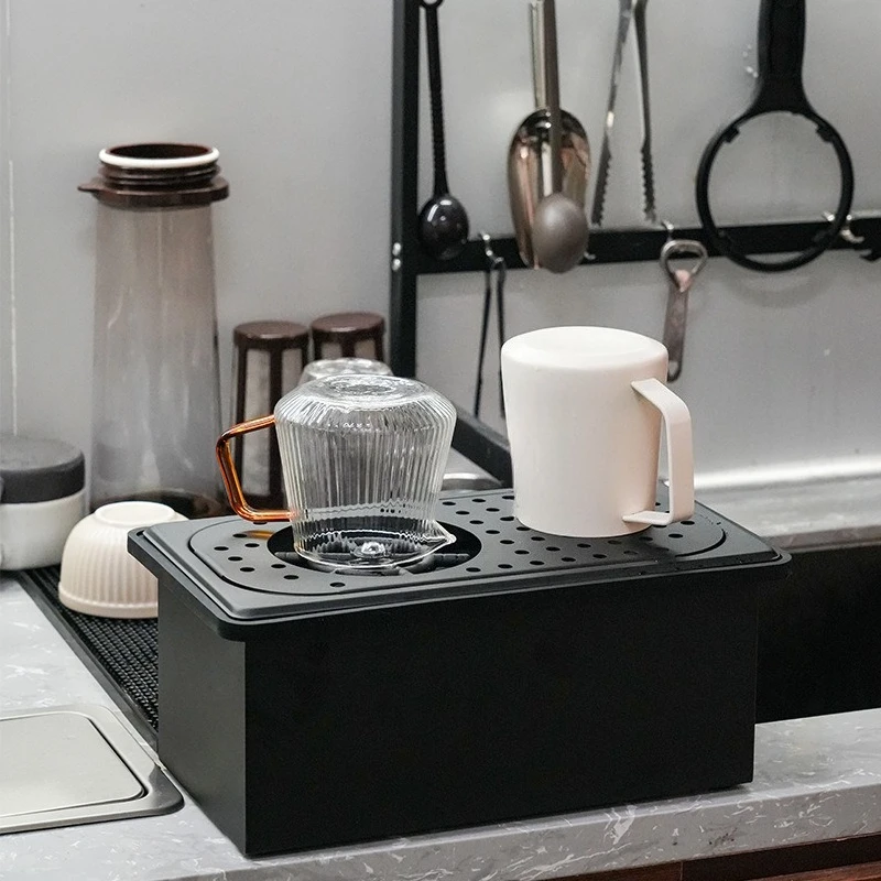Commercial Bar Cup Washer Stainless Steel Household Cup Washer Embedded High Pressure Wash Tank with Base Cup Washer