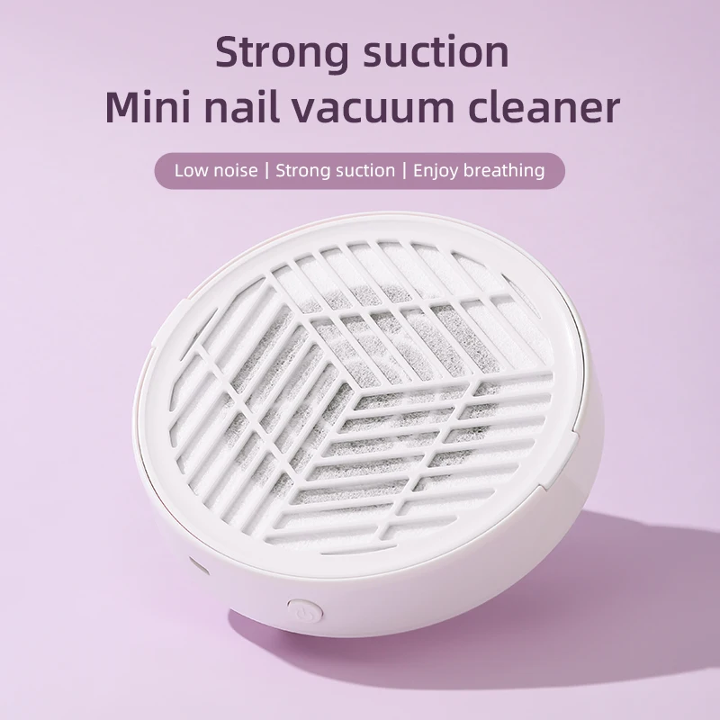Mini Nail Vacuum Cleaner With Remove Paper Filter USB Strong Suction Nail Dust Collector Extractor Fan Nail Art Salon Equipment