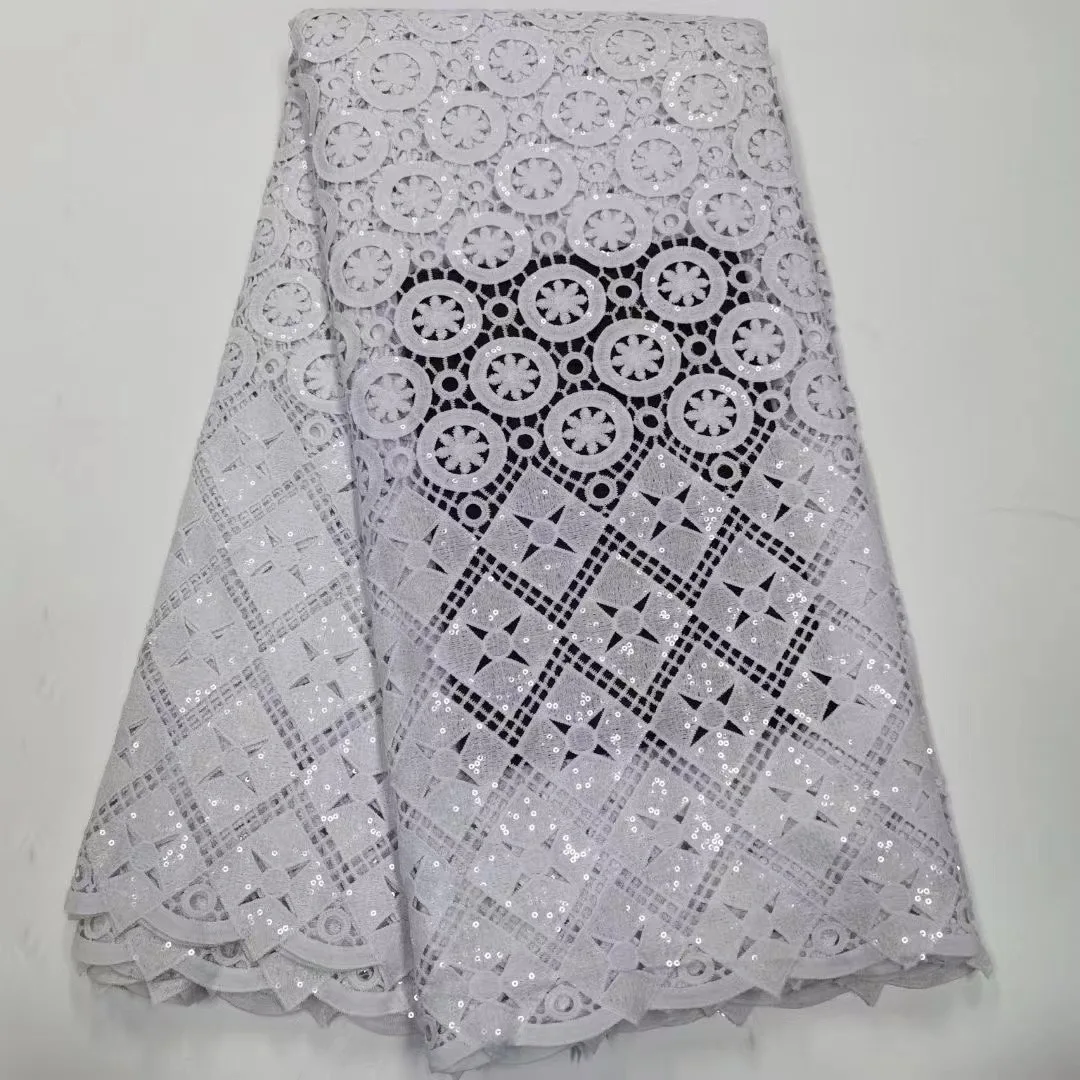 High Quality Nigerian Lace Fabrics 2022 With Sequins African French Net Lace Fabric Embroidered Tulle Mesh Lace TS9957