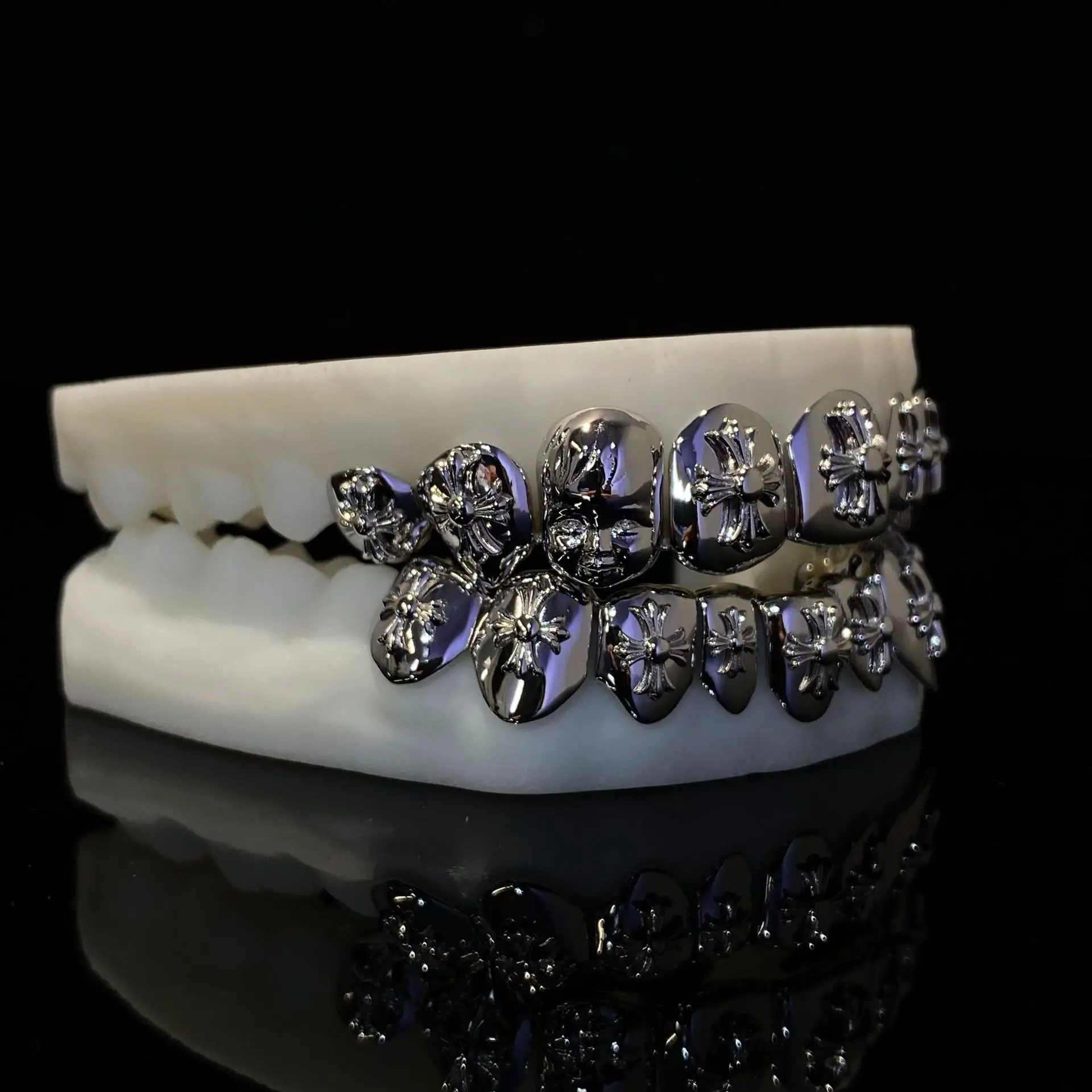 Cross Relief Baby Grill Top 8 Bottom 8 European And American Cross-border Hot-selling Grillz