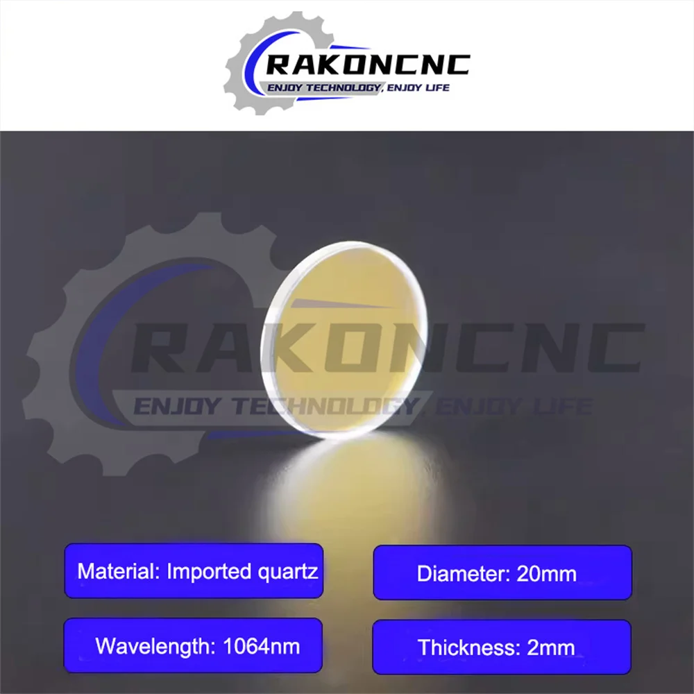 Optical Fiber Laser lens Laser Protective Lenses 20 * 2 mm 20 * 3mm For Fiber Laser Welding Cleaning Cutting Machine