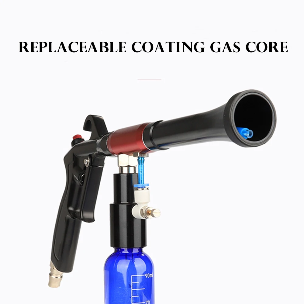 Car Interior Cleaning Gun Air Blow Coating Spray Gun With PE Bottle Auto Care Tool For Seat Cleaning Coating Polishing