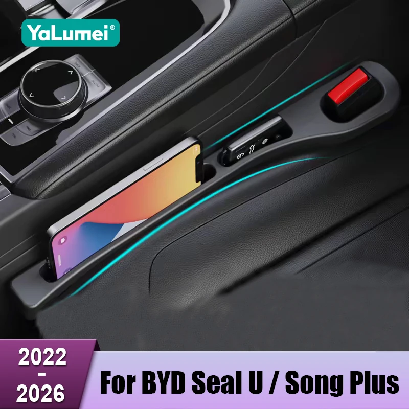 For BYD Seal U / Song Plus 2022 2023 2024 2025 2026 With Storage Groove Car Seat Crevice Storage Box Anti-Fall Accessories