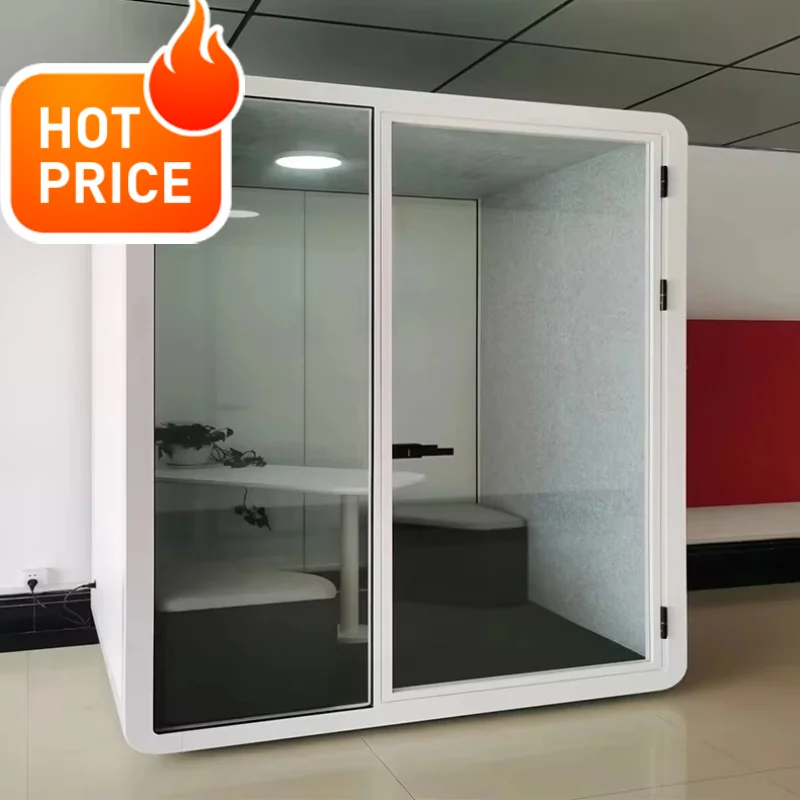 Acoustic Indoor Multi Person Office Meeting Pod Soundproof Modular Private Work Cabin Noise Reduction Solution Customized