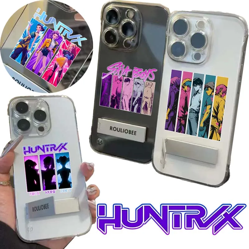 

KPop Demon Hunters PC Frameless Phone Case for Iphone 16 15 12 13 14 Pro MAX Anime Print Transparent Phone Case Creative Gifts