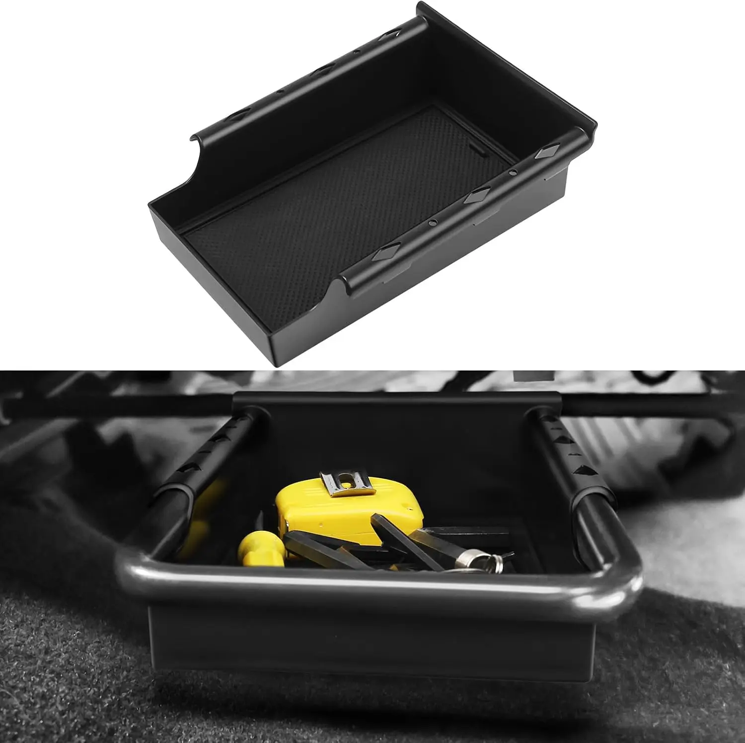 

Передний лоток-органайзер под сиденьем для Jeep Wrangler JL JLU 2018-2025 и Gladiator JT Truck 2020-2025, АБС-пластик, скрытый Sto