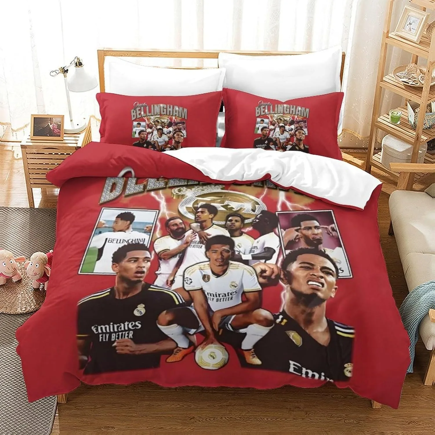 

K-Kylian Mbappé Bedding Set Football Star Bedding 2/3pcs Sets Duvet Cover Anime Bedroom Bedclothes Pillowcases