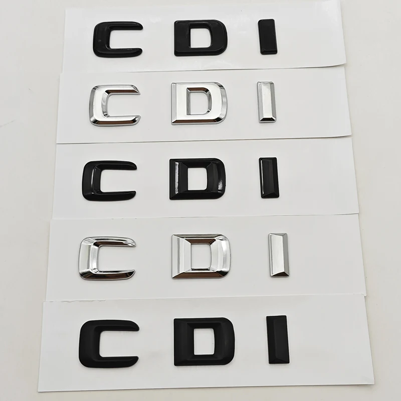 

3D ABS Chrome Black Car Styling Logo CDI Rear Trunk Nameplate Badge Emblem For Mercedes Benz Decals Auto Accessories