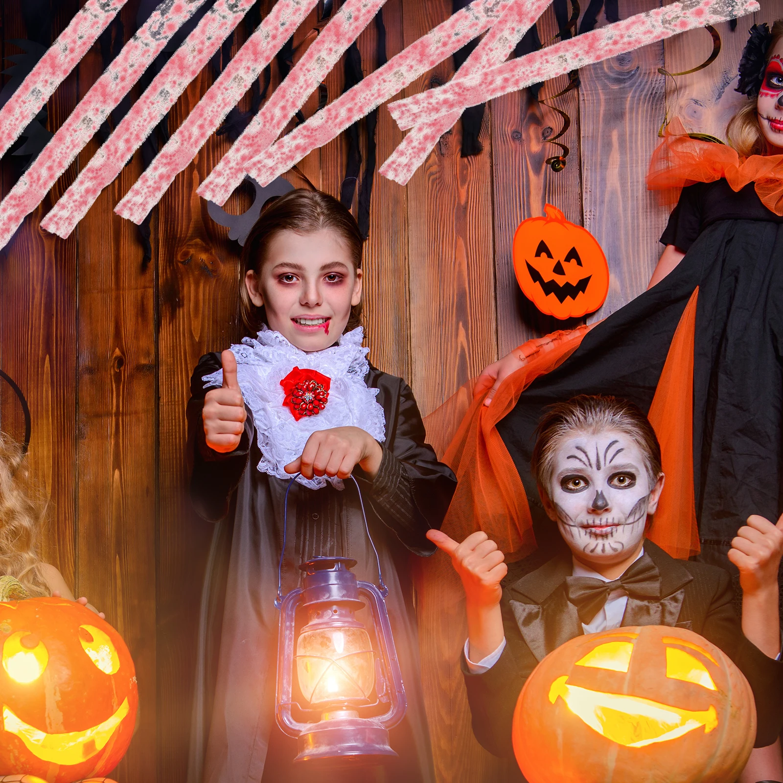 

Halloween Bloody Gauze Cloth Strip Horror Party Decoration Haunted House Adorn Creepy Scary Fabric Drape Warning Isolation