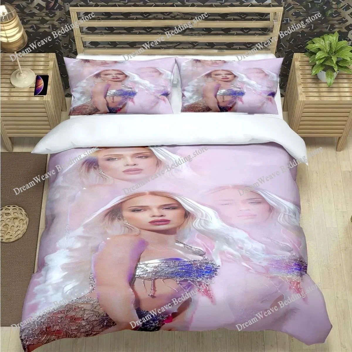Fashion Spain Hot Female Singer B-bad G-Gyal Print Bedding Set Duvet Cover Comforter Bed  Youth Kids Girl Boys Luxury Gift741