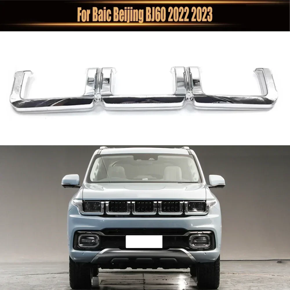 

For Baic Beijing BJ60 2022 2023 Car Grille LED Lampshade Front Grill Decorative Part Reflective Chromer Plated Frame Surface