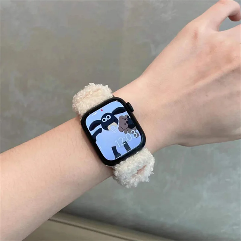 Scrunchie Strap For Apple Watch Band 41mm 45mm 44mm 38mm 42mm Elastic Nylon Bracelet Solo Loop Band For IWatch Series 8 7 6 5 SE