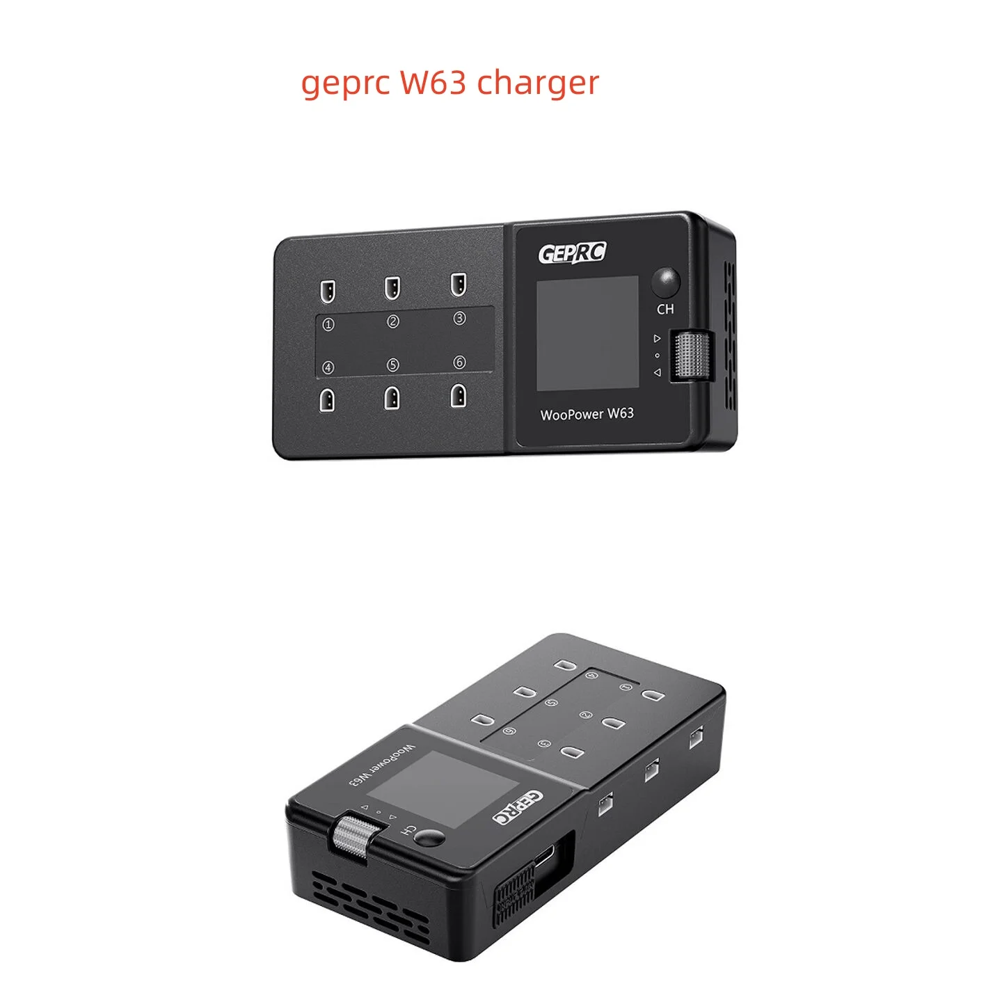 

GEPRC W63 78W WooPower 3A*6 6 Ports 1S Lipo Battery Charger Discharger LiPo/LiHV/LiFe PH2.0/BT2.0 Plug For RC FPV Drone
