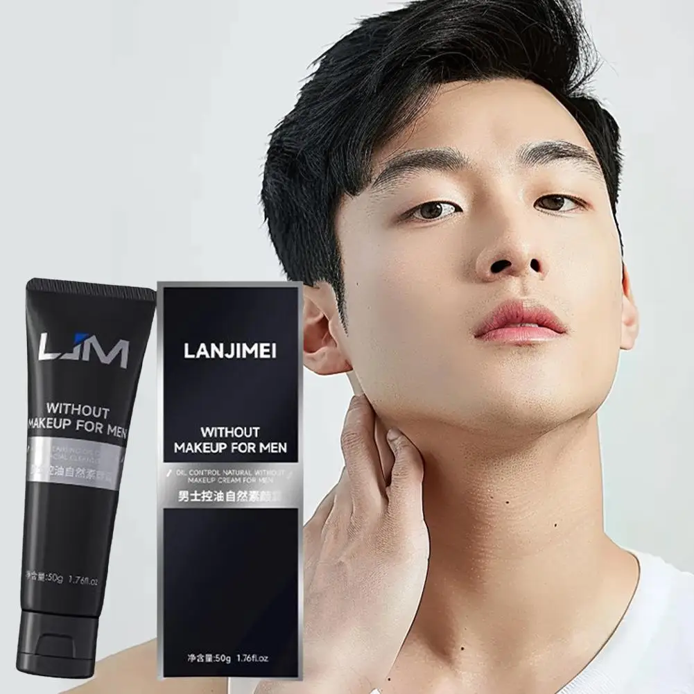 

BB Cream Men Face Concealer Oil Control Waterproof Flaws Cover Makeup Lasting Cream Brightening Makeup Long Facial Nourishi Q8Z1