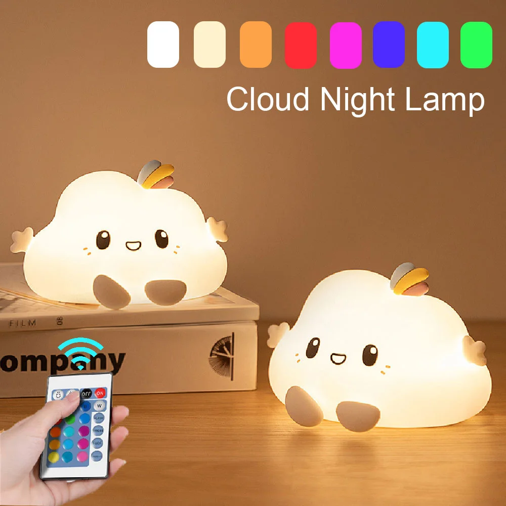 

New Cloud Led Nachtlampje Touch Sensor Zachte Lamp Bed Licht Voor Kids Kinderen Verjaardagscadeau Slaapkamer Decoratie Kamer