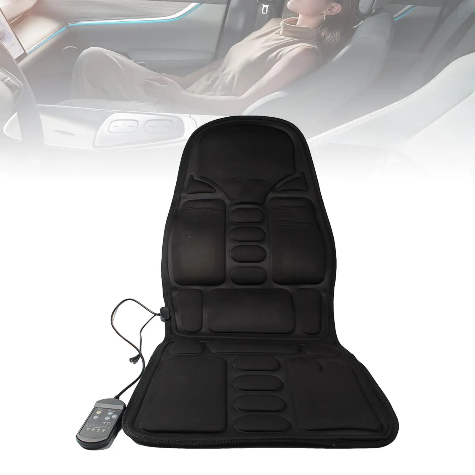 Vibration Massage Seat Cushion with Heat Electric Back Massage Chair Pad