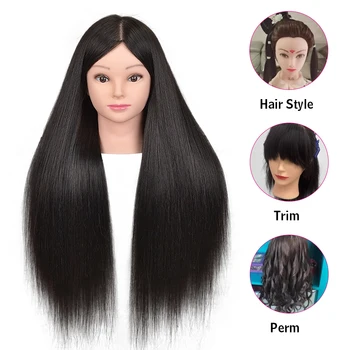 70% prawdziwe włosy głowa lalki do fryzury profesjonalny zestaw głowy treningowej głowa manekina stylizacja do ćwiczenia gorące lokówki prostowanie