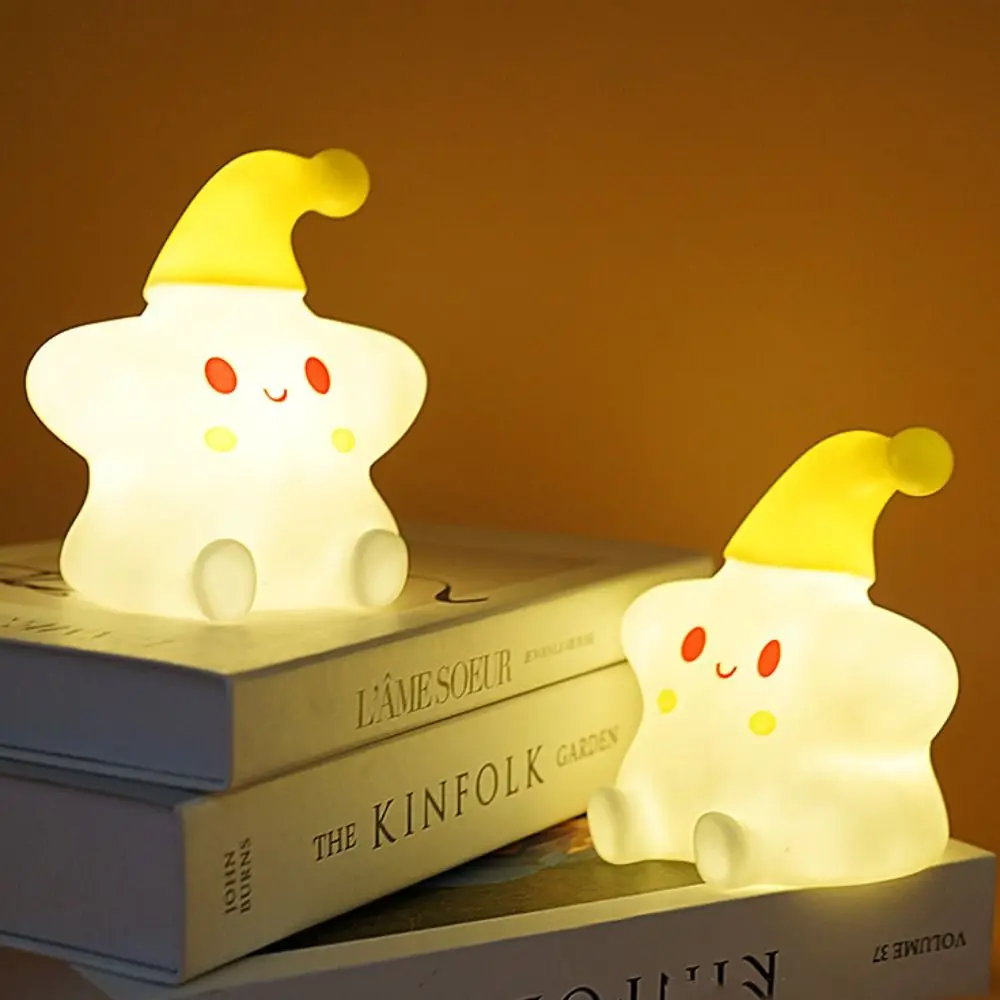 LED Silicone Night Light Little Star Creative Bedside Touch Table Lamp Bedroom Decoration Kawaii Gift For Kid Children