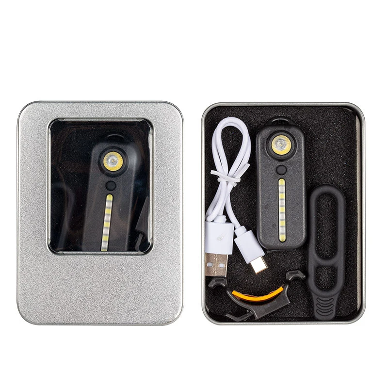 Bike Tail Lights, Bright White & Red LED Bicycle Rear Light, USB Rechargeable, Waterproof Helmet Light, Cycling Flashlight
