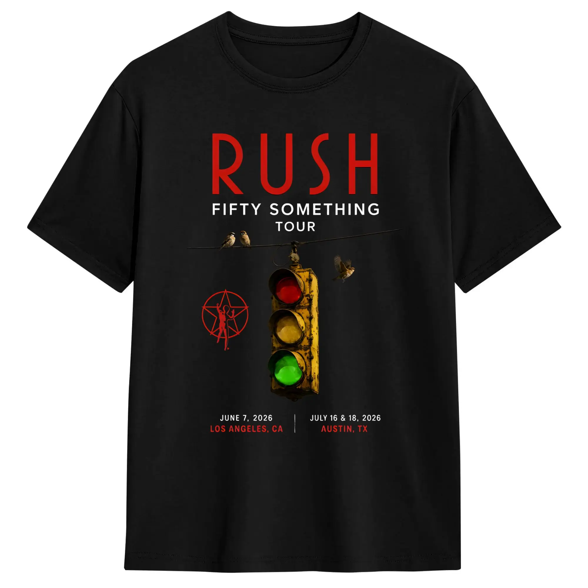R-RUSH Men's T Shirts Fifty Something Tour 2026 Novelty Tees Short Sleeve O Neck T-Shirts Pure Cotton Gift Idea Clothes