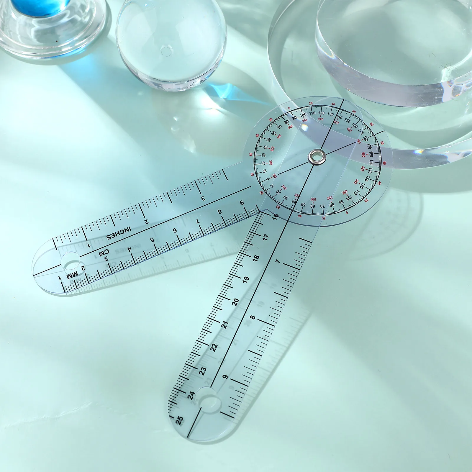 

Набор из 3 гониометров для физиотерапии: угломер-транспортир для измерения суставов локтя, колена, пальцев, прочный