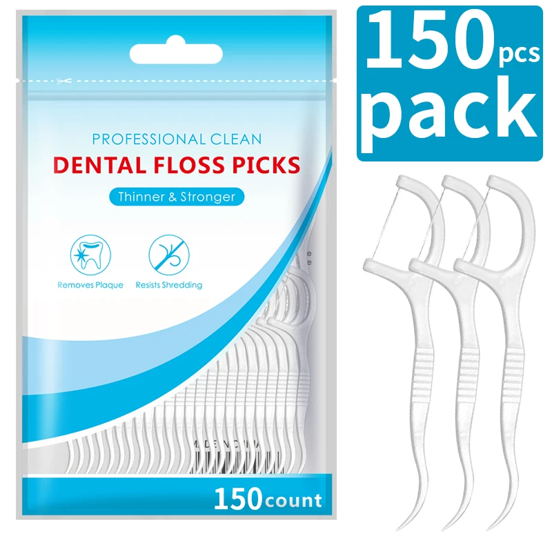 600/300/150/50pcs Ultra-Fine Toothpicks, Home Set, Portable and Disposable Care Floss- Deep Cleaning for Oral Care