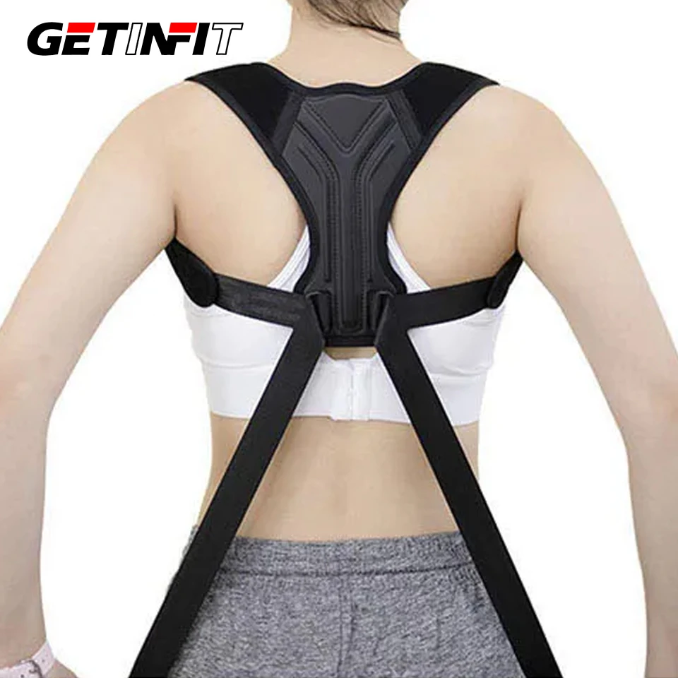 GETINFIT دعامة الظهر العلوية مستقيم تصحيح الجزء العلوي من الظهر الكتف آلام الظهر المدرب الرقبة الظهر الكتف لتخفيف الآلام