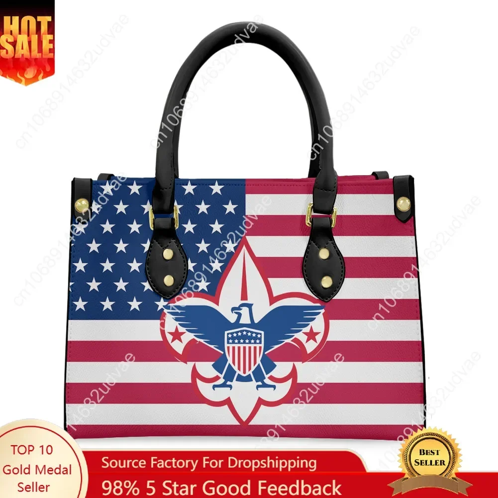 Scouts of America Purse Mens Womens Tas Selempang Bahu Baru Tas Tangan Pribadi Tas Tote Kulit Komuter Bisnis Hadiah